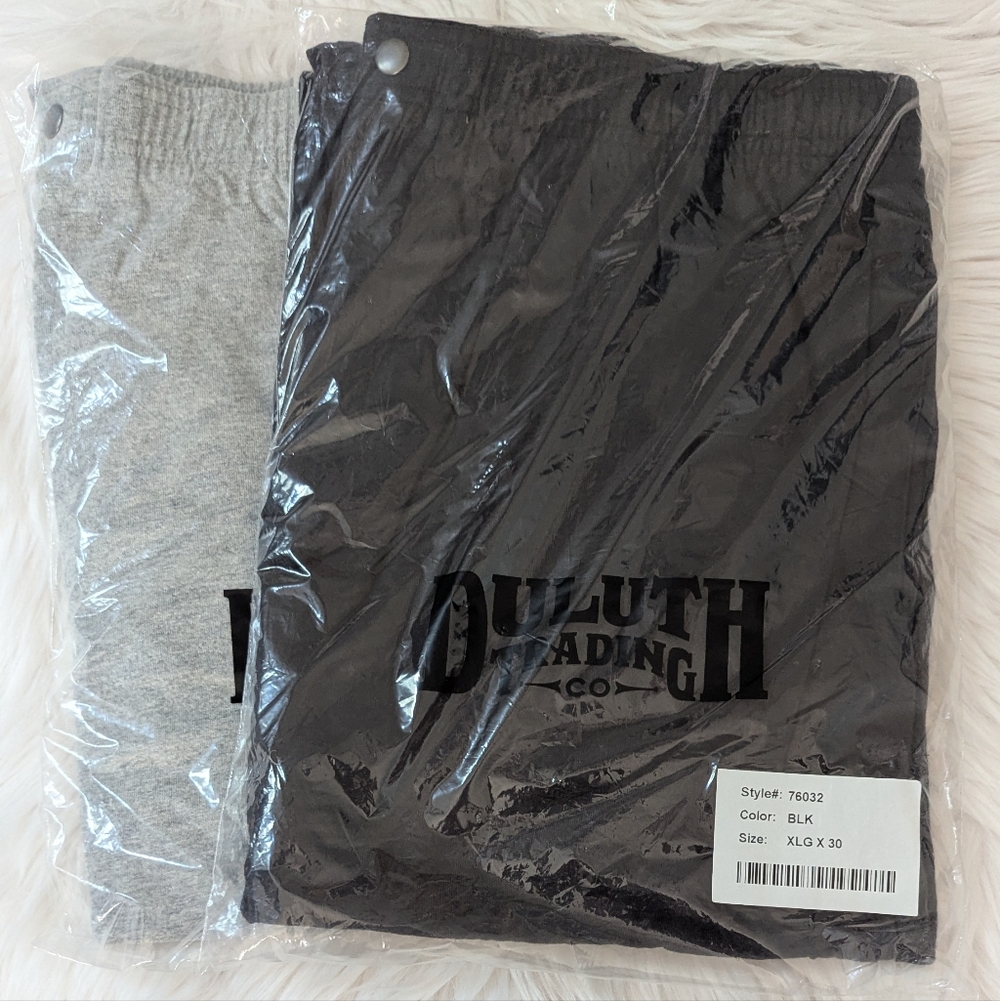 Duluth Trading Co Black and Gray Sweatpants